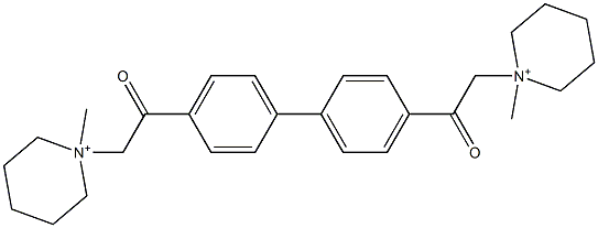 1,1'-[[1,1'-Biphenyl-4,4'-diyl]bis(2-oxo-2,1-ethanediyl)]bis(1-methylpiperidinium) 구조식 이미지