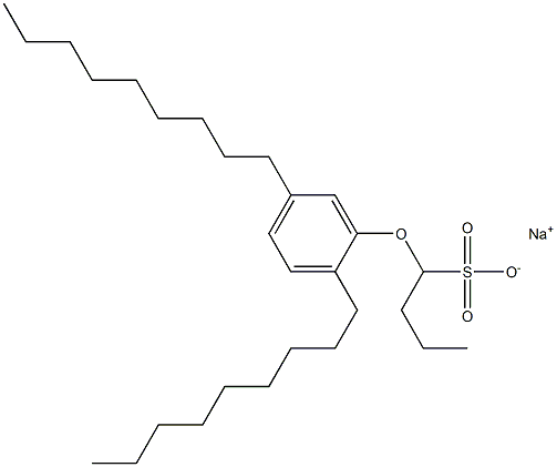 1-(2,5-Dinonylphenoxy)butane-1-sulfonic acid sodium salt 구조식 이미지