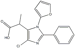 4-Chloro-1-(2-furyl)methyl-2-phenyl-1H-imidazole-5-acetic acid Structure