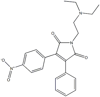 3-(Phenyl)-4-(4-nitrophenyl)-1-[2-(diethylamino)ethyl]-1H-pyrrole-2,5-dione 구조식 이미지