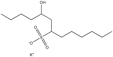 5-Hydroxytridecane-7-sulfonic acid potassium salt Structure