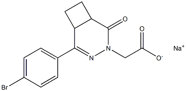 4,5-Ethylene-3-(4-bromophenyl)-5,6-dihydro-6-oxopyridazine-1(4H)-acetic acid sodium salt 구조식 이미지