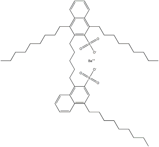 Bis(1,4-dinonyl-2-naphthalenesulfonic acid)barium salt Structure