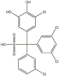 (3-Chlorophenyl)(3,5-dichlorophenyl)(5-chloro-3,4-dihydroxyphenyl)methanesulfonic acid Structure