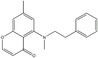 7-Methyl-5-[methyl(2-phenylethyl)amino]-4H-1-benzopyran-4-one Structure