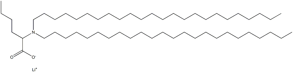 2-(Ditetracosylamino)hexanoic acid lithium salt Structure