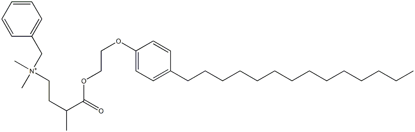 N,N-Dimethyl-N-benzyl-N-[3-[[2-(4-tetradecylphenyloxy)ethyl]oxycarbonyl]butyl]aminium Structure