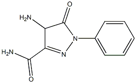 4-Amino-4,5-dihydro-5-oxo-1-phenyl-1H-pyrazole-3-carboxamide 구조식 이미지