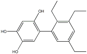5-(2,3,5-Triethylphenyl)benzene-1,2,4-triol Structure