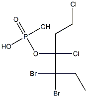 Phosphoric acid hydrogen (1,1-dibromopropyl)(1,3-dichloropropyl) ester 구조식 이미지