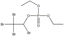 Phosphoric acid 1,2,2,2-tetrabromoethyldiethyl ester Structure