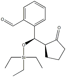 2-[(S)-[(R)-2-Oxocyclopentyl](triethylsilyloxy)methyl]benzaldehyde 구조식 이미지