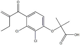 2-[2,3-Dichloro-4-(2-methylene-1-oxobutyl)phenoxy]isobutyric acid Structure