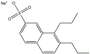 7,8-Dipropyl-2-naphthalenesulfonic acid sodium salt Structure