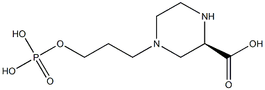 Phosphoric acid [3-[(2R)-2-carboxypiperazin-4-yl]propan-1-yl] ester Structure