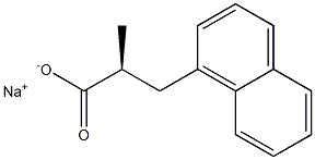 [S,(-)]-2-Methyl-3-(1-naphtyl)propionic acid sodium salt 구조식 이미지