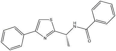 (-)-N-[(R)-1-(4-Phenyl-2-thiazolyl)ethyl]benzamide 구조식 이미지