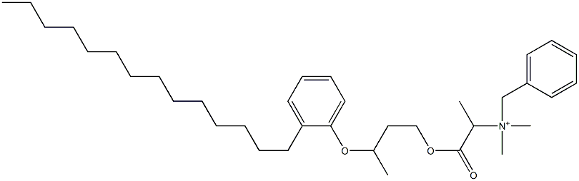 N,N-Dimethyl-N-benzyl-N-[1-[[3-(2-tetradecylphenyloxy)butyl]oxycarbonyl]ethyl]aminium Structure