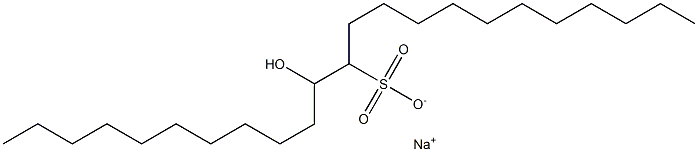 11-Hydroxytricosane-12-sulfonic acid sodium salt Structure