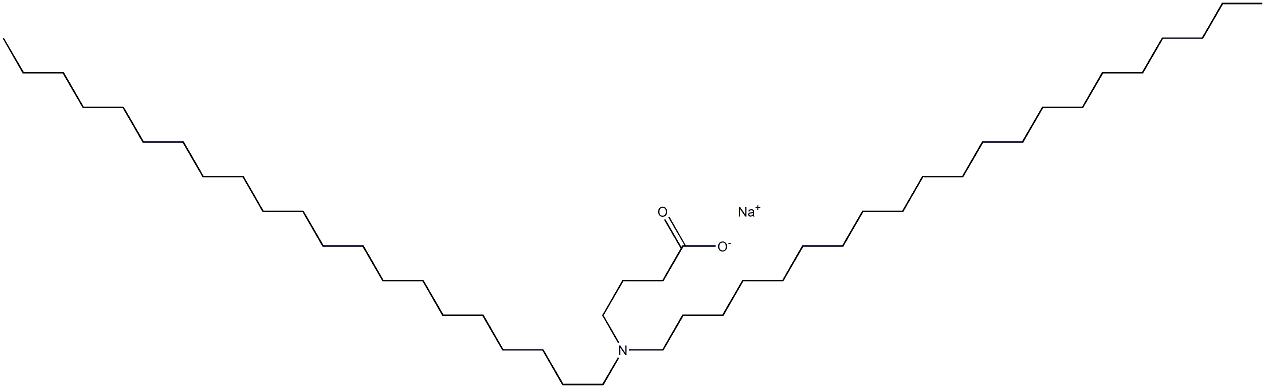 4-(Dihenicosylamino)butyric acid sodium salt Structure