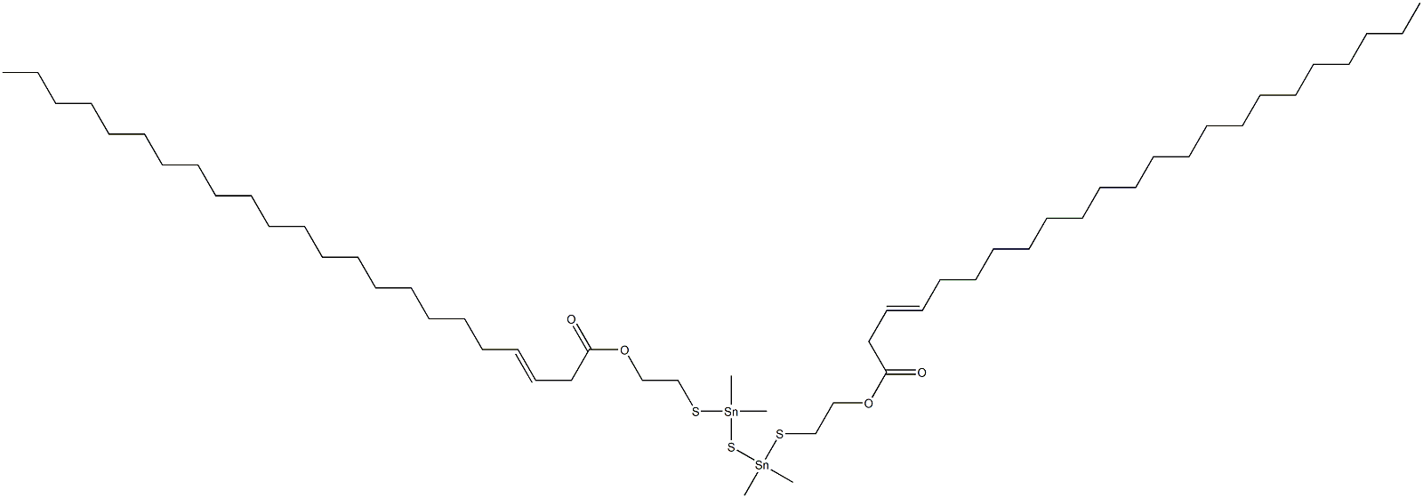 Bis[dimethyl[[2-(2-docosenylcarbonyloxy)ethyl]thio]stannyl] sulfide Structure