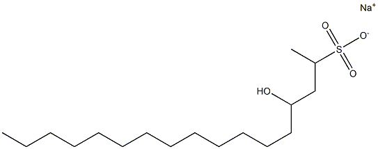 4-Hydroxyheptadecane-2-sulfonic acid sodium salt Structure