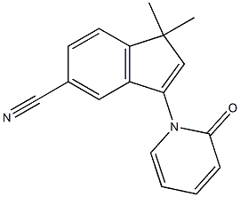 1,1-Dimethyl-3-[(1,2-dihydro-2-oxopyridin)-1-yl]-1H-indene-5-carbonitrile Structure