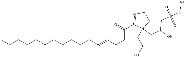 1-(2-Hydroxyethyl)-1-[2-hydroxy-3-(sodiooxysulfonyl)propyl]-2-(4-hexadecenoyl)-2-imidazoline-1-ium Structure