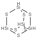 2,4,6,8,9,10-Hexathia-1,3,5,7-tetrasilaadamantane Structure