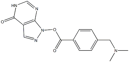 1,5-Dihydro-4-oxo-4H-pyrazolo[3,4-d]pyrimidin-1-ol 4-(dimethylaminomethyl)benzoate 구조식 이미지