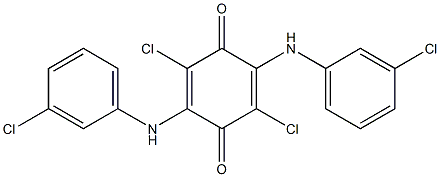 2,5-Bis[(3-chlorophenyl)amino]-3,6-dichloro-2,5-cyclohexadiene-1,4-dione Structure