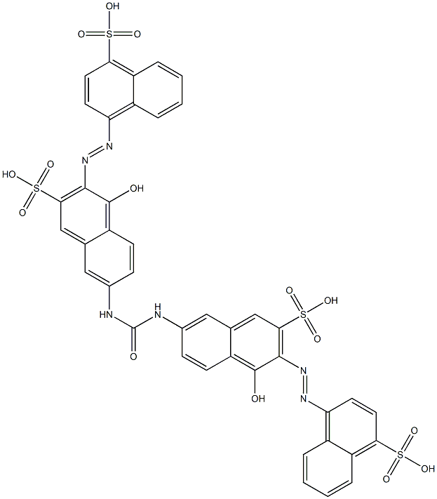 7,7'-(Carbonylbisimino)bis[4-hydroxy-3-(4-sulfo-1-naphthalenylazo)-2-naphthalenesulfonic acid] Structure