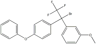 1-Bromo-1-(4-phenoxyphenyl)-1-(3-methoxyphenyl)-2,2,2-trifluoroethane 구조식 이미지
