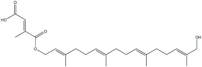 (2E,6E,10E,14E)-3,7,11,15-Tetramethyl-2,6,10,14-hexadecatetrene-1,16-diol 1-[(2E)-3-(hydroxycarbonyl)-2-methylacrylate] Structure