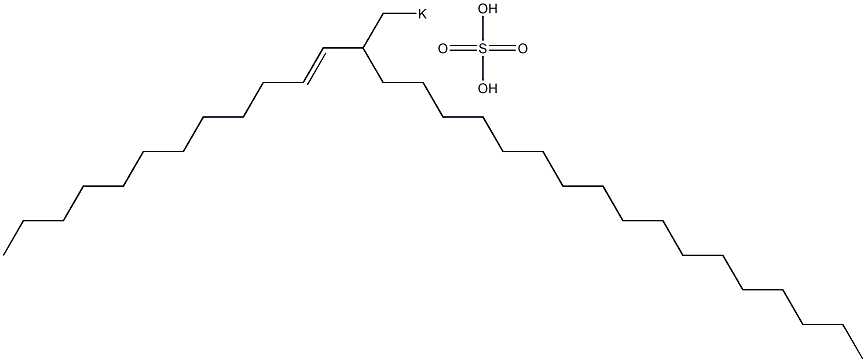 Sulfuric acid 2-(1-dodecenyl)nonadecyl=potassium ester salt Structure