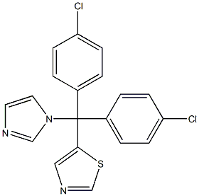 5-[Bis(4-chlorophenyl)(1H-imidazol-1-yl)methyl]thiazole Structure