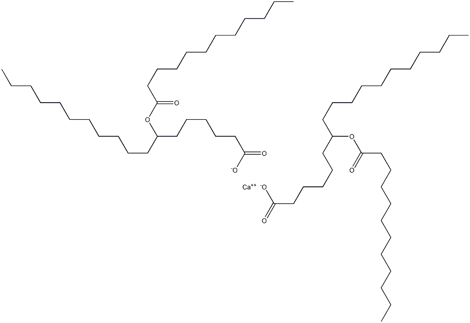 Bis(7-lauroyloxyoctadecanoic acid)calcium salt Structure