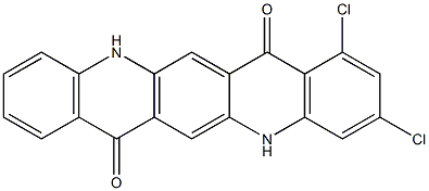 1,3-Dichloro-5,12-dihydroquino[2,3-b]acridine-7,14-dione 구조식 이미지
