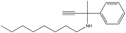 N-Octyl(3-phenyl-1-butyn-3-yl)amine 구조식 이미지