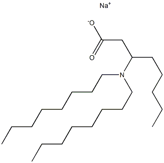 3-(Dioctylamino)octanoic acid sodium salt Structure