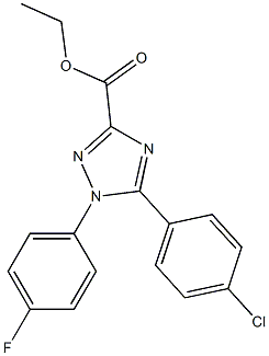 1-(4-Fluorophenyl)-5-(4-chlorophenyl)-1H-1,2,4-triazole-3-carboxylic acid ethyl ester Structure