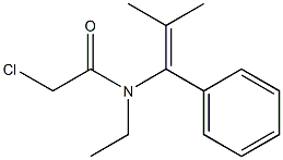 N-(1-Phenyl-2-methyl-1-propenyl)-N-ethyl-2-chloroacetamide Structure