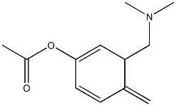 Acetic acid 3-dimethylaminomethyl-4-methylene-1,5-cyclohexadienyl ester 구조식 이미지