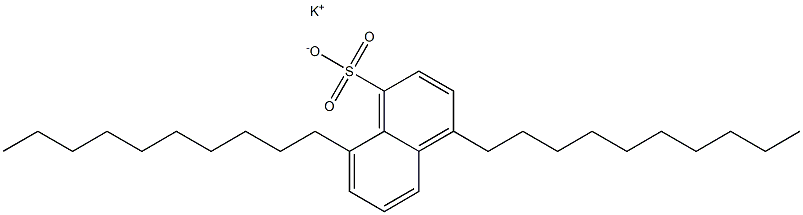 4,8-Didecyl-1-naphthalenesulfonic acid potassium salt Structure