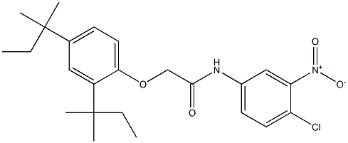 N-(4-Chloro-3-nitrophenyl)-2-(2,4-di-tert-pentylphenoxy)acetamide 구조식 이미지