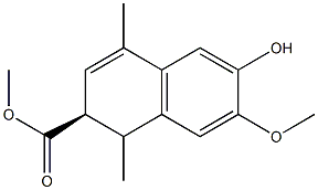 (S)-2,4-Dimethyl-6-hydroxy-7-methoxy-1,2-dihydronaphthalene-2-carboxylic acid methyl ester 구조식 이미지