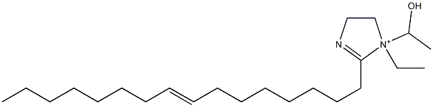 1-Ethyl-2-(8-hexadecenyl)-1-(1-hydroxyethyl)-2-imidazoline-1-ium 구조식 이미지