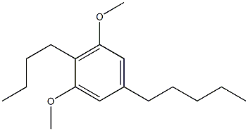 1,3-Dimethoxy-2-butyl-5-pentylbenzene 구조식 이미지