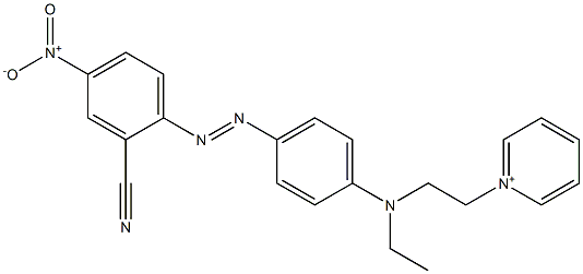 1-[2-[[4-[(2-Cyano-4-nitrophenyl)azo]phenyl]ethylamino]ethyl]pyridinium Structure