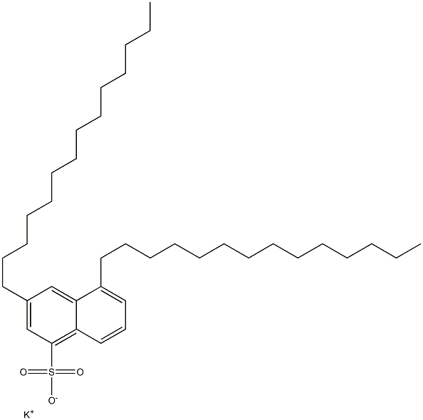 3,5-Ditetradecyl-1-naphthalenesulfonic acid potassium salt 구조식 이미지